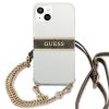 Guess GUHCP13SKC4GBGO iPhone 13 mini5,4 Transparent hardcase 4G Brown Strap Gold Chain
